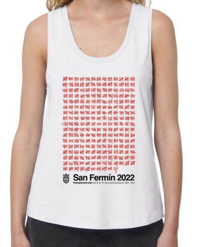 Camiseta Mujer Tirantes Loose Fit San Fermín 2022 camiseta blanca chica laTostadora - latostadora.com - Modalova