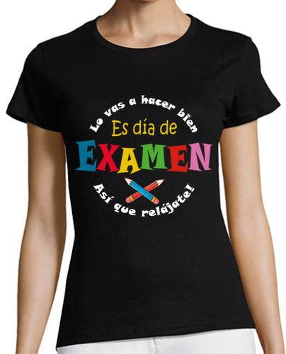 Camiseta Mujer Manga Corta profesor, dia de examen laTostadora - latostadora.com - Modalova