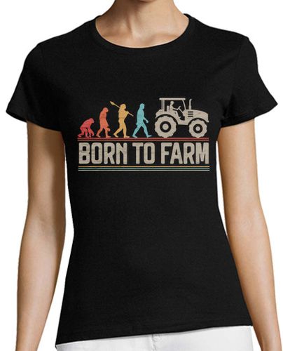 Camiseta mujer nacido para granjero agricultor agricul - latostadora.com - Modalova
