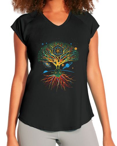 Camiseta deportiva mujer meditación espacial árbol de la vida - latostadora.com - Modalova