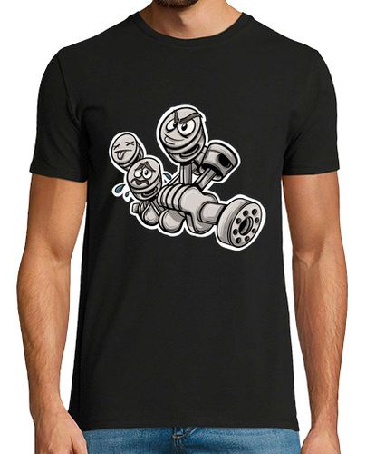 Camiseta Hombre Manga Corta Working Engine Pistons Car Mechanic laTostadora - latostadora.com - Modalova