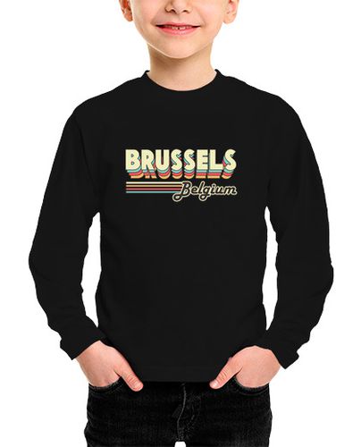 Camiseta Niño Manga Larga visita a la ciudad de bruselas bélgica laTostadora - latostadora.com - Modalova