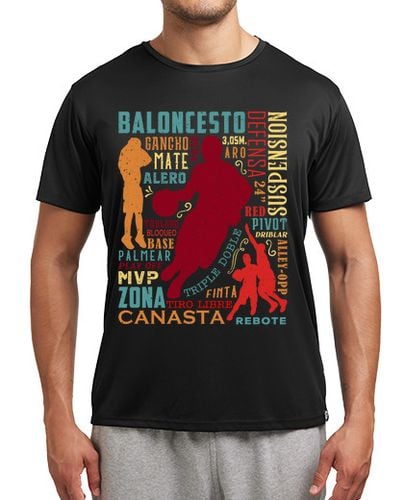 Camiseta deportiva Vocabulario Palabras Jugador Entrenador Baloncesto Basketball laTostadora - latostadora.com - Modalova