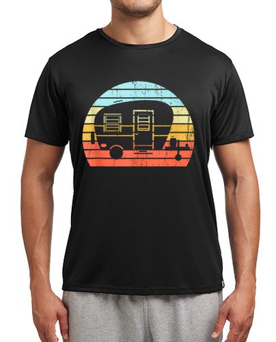 Camiseta deportiva Puesta De Sol Vintage Caravana Camper Camping Naturaleza Aventura laTostadora - latostadora.com - Modalova