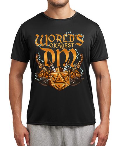 Camiseta deportiva World s Okyest DM Dado Juego De Rol Friki Gamer RPG Rolero - latostadora.com - Modalova