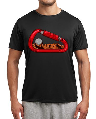 Camiseta Hombre Deportiva Mosquetón Escalada Montañas Y Luna Deporte Montaña Naturaleza laTostadora - latostadora.com - Modalova