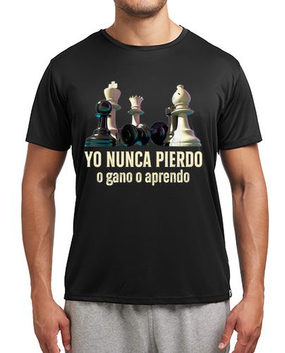 Camiseta deportiva Yo Nunca Pierdo Aprendo Frase Motivación Ajedrez Jaque Mate Chess - latostadora.com - Modalova