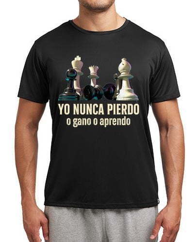 Camiseta deportiva Yo Nunca Pierdo Aprendo Frase Motivación Ajedrez Jaque Mate Chess laTostadora - latostadora.com - Modalova