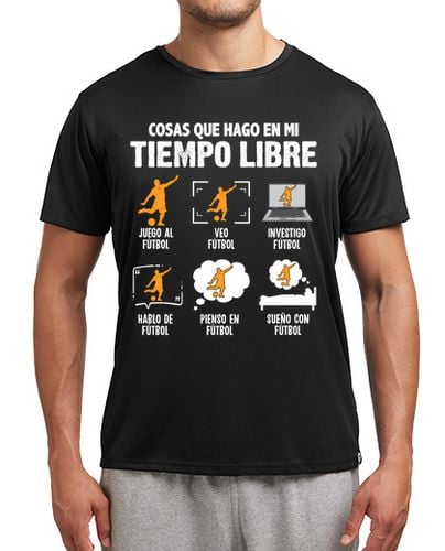 Camiseta Hombre Deportiva Tiempo Libre Me Encanta El Fútbol Futbolista Deporte Futbolero laTostadora - latostadora.com - Modalova