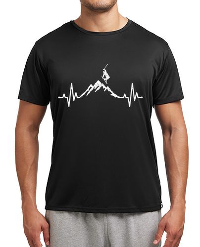 Camiseta deportiva Latido Corazón Electro Cardiograma Esquí Montaña Deporte Esquiador - latostadora.com - Modalova