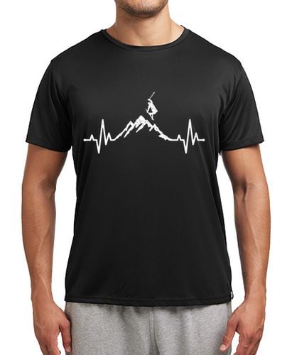 Camiseta deportiva Latido Corazón Electro Cardiograma Esquí Montaña Deporte Esquiador laTostadora - latostadora.com - Modalova