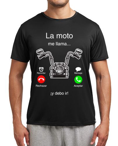 Camiseta deportiva La Moto Me Llama Y Debo Ir Regalo Motero Biker Motociclismo - latostadora.com - Modalova