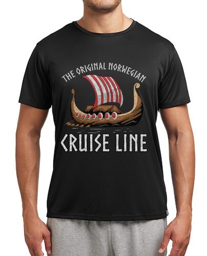 Camiseta deportiva Barco Vikingo Crucero Noruego Original Floki Historia Vikingos laTostadora - latostadora.com - Modalova