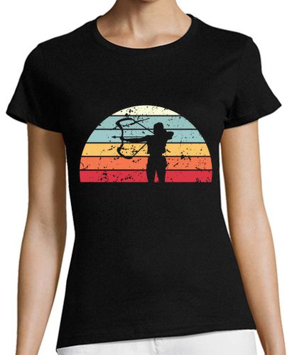 Camiseta mujer tiro con arco retro puesta de sol tiro - latostadora.com - Modalova