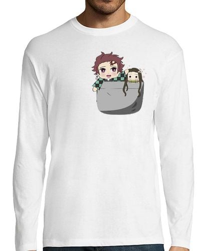 Camiseta Hombre Manga Larga Kimetsu Siblings laTostadora - latostadora.com - Modalova