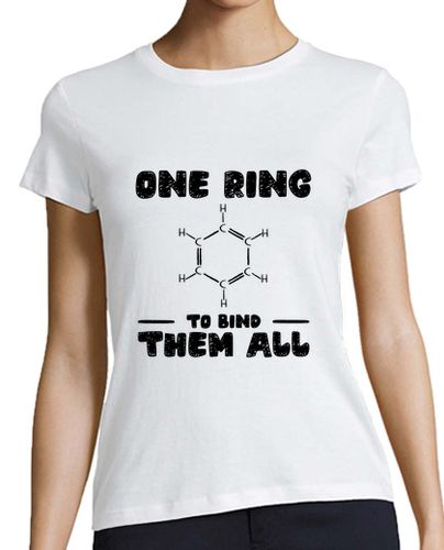 Camiseta mujer Chemistry Benzene Ring Molecule Bond - latostadora.com - Modalova