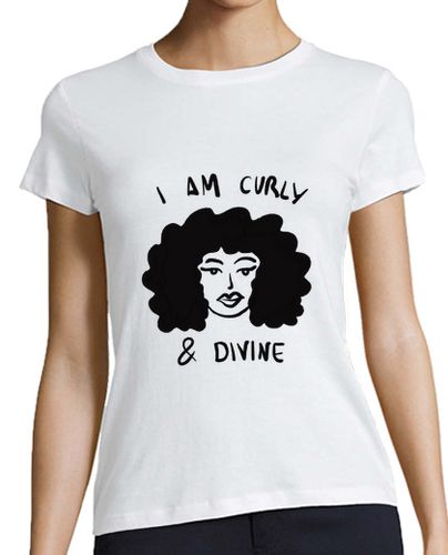 Camiseta mujer Curly y divina - I am curly and divine - latostadora.com - Modalova