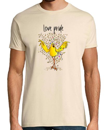 Camiseta Camiseta básica. Love Pride pájaro con confeti - latostadora.com - Modalova