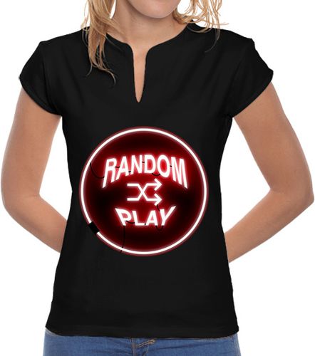 Camiseta mujer Random Play fondo negro - latostadora.com - Modalova