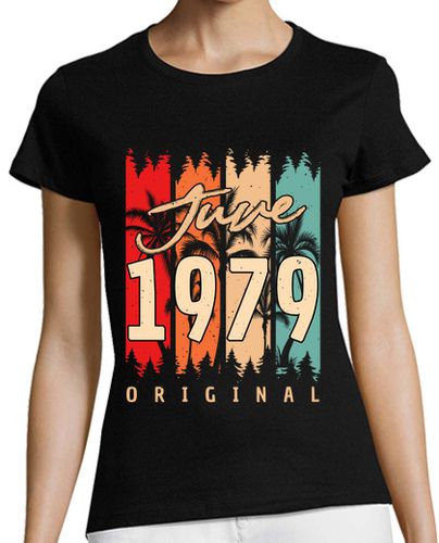 Camiseta Mujer Manga Corta saludo de cumpleaños de junio de 1979 laTostadora - latostadora.com - Modalova