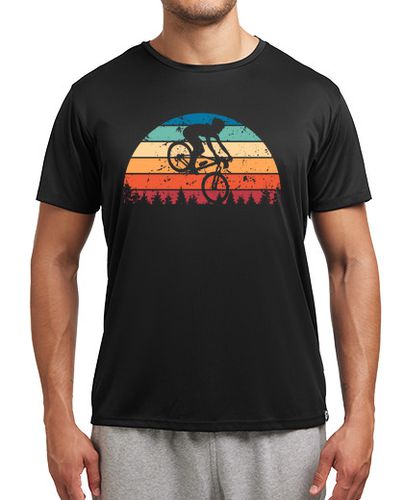 Camiseta deportiva retro ciclismo de montaña atardecer vin - latostadora.com - Modalova