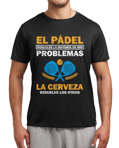 Camiseta Hombre Deportiva El Pádel Resuelve Mis Problemas Cerveza laTostadora - latostadora.com - Modalova