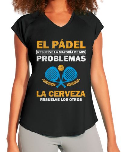 Camiseta Mujer Deportiva El Pádel Resuelve Mis Problemas Cerveza laTostadora - latostadora.com - Modalova