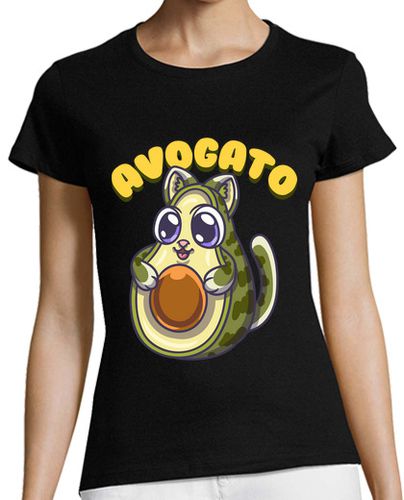 Camiseta mujer Avogato Gato Aguacate Humor Gatos Comida En Inglés - latostadora.com - Modalova