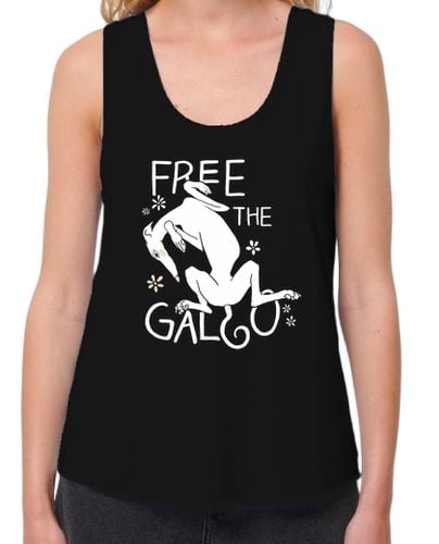 Camiseta Mujer Tirantes Loose Fit Free-the-galgo-blanco laTostadora - latostadora.com - Modalova