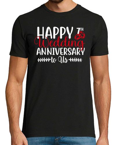 Camiseta feliz 7mo aniversario de bodas parejas - latostadora.com - Modalova
