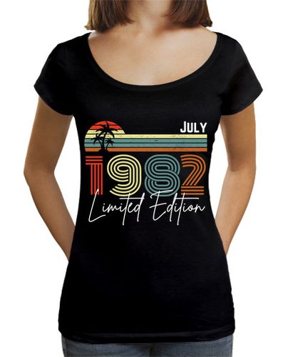 Camiseta mujer 40 años julio 1982 vintage limitada - latostadora.com - Modalova