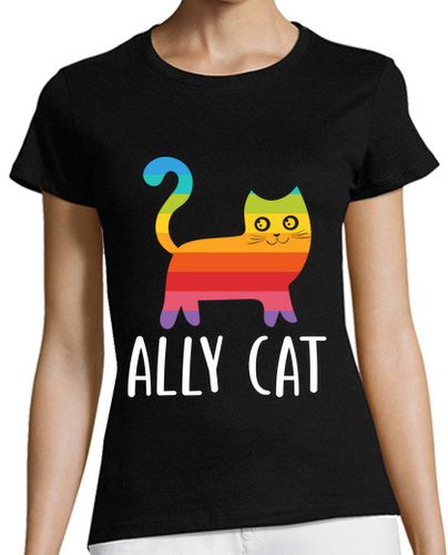 Camiseta mujer Ally Cat, Gato, LGBTQ Orgullo Gay - latostadora.com - Modalova