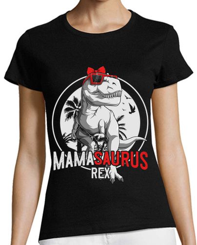 Camiseta mujer mamasaurus mamá dinosaurio regalo de cu - latostadora.com - Modalova