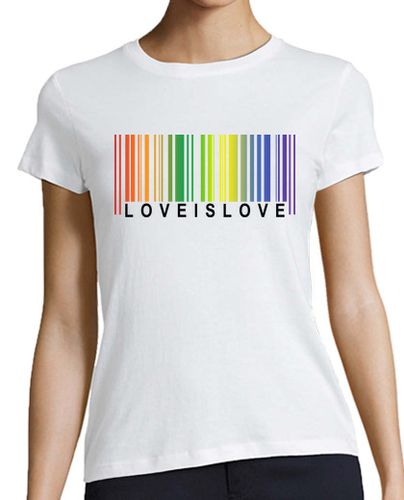 Camiseta mujer Love is Love - Barcode - latostadora.com - Modalova