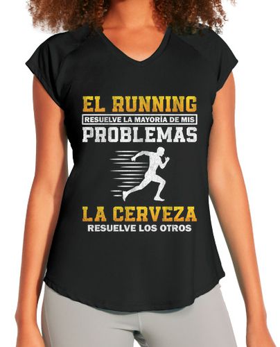 Camiseta deportiva mujer El Running Resuelve Mis Problemas - latostadora.com - Modalova