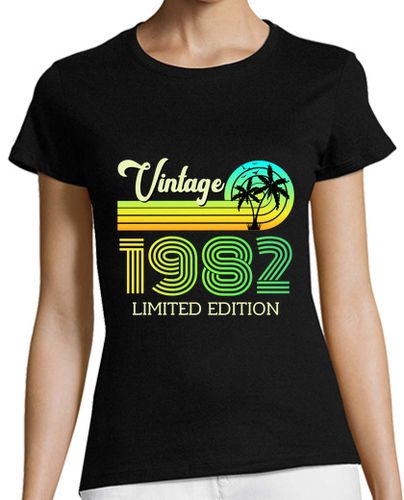Camiseta mujer vintage 1982 edición limitada verde - latostadora.com - Modalova