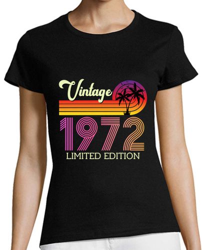 Camiseta mujer vintage 1972 edición limitada estilo fr - latostadora.com - Modalova