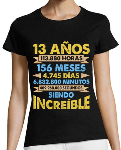 Camiseta Mujer Manga Corta 13 Años Regalo de 13 Cumpleaños laTostadora - latostadora.com - Modalova