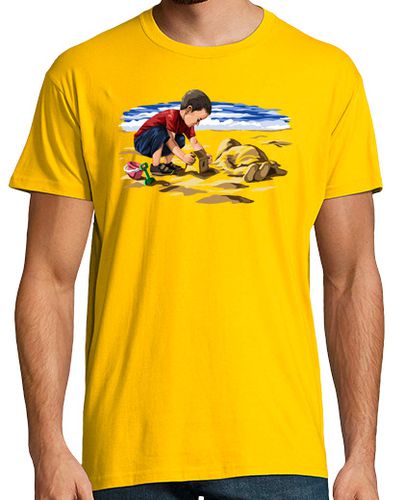 Camiseta Aylan Kurdi juega en la playa (homenaje al niño sirio) - latostadora.com - Modalova
