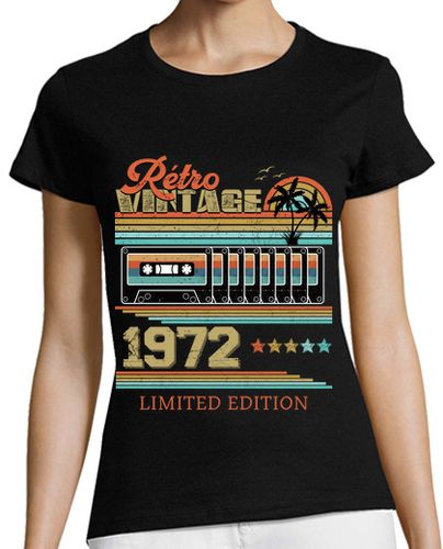 Camiseta mujer edición de casete retro vintage 1972 - latostadora.com - Modalova