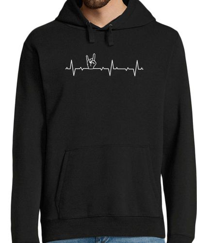 Sudadera Con Capucha Para Hombre latido del corazón de metales pesados laTostadora - latostadora.com - Modalova