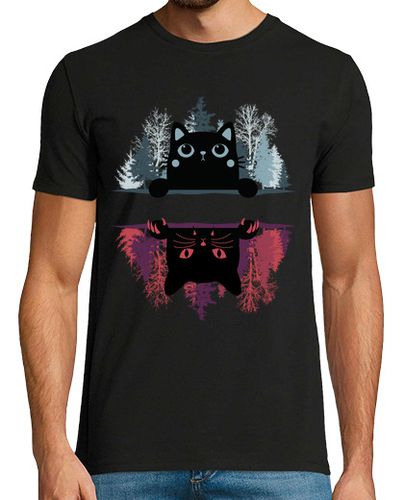 Camiseta gato simpático o travieso al revés - latostadora.com - Modalova