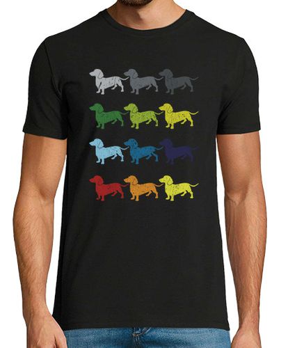 Camiseta Neon Pop Art Retro Dachshund Dog Gift - latostadora.com - Modalova