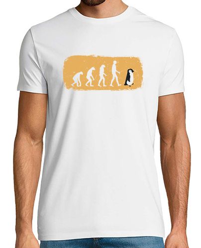 Camiseta Hombre Manga Corta pingüino evolución emperador mar ave pingüino rey laTostadora - latostadora.com - Modalova