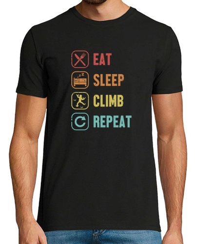 Camiseta comer dormir escalar repetir búlder escalada de velocidad interior - latostadora.com - Modalova
