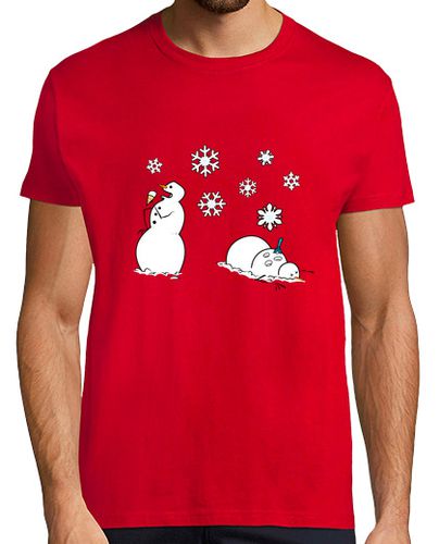 Camiseta Hombre Manga Corta invierno odio muñecos de nieve - hombre camiseta laTostadora - latostadora.com - Modalova