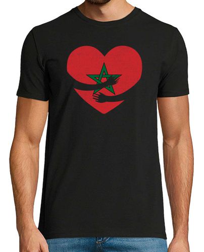 Camiseta Morocco Flag Pride Heart Proud Moroccan Hug VintageFlag Pride Heart Proud Moroccan - latostadora.com - Modalova