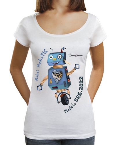 Camiseta Mujer Cuello Ancho Loose Fit Robot Mediatic laTostadora - latostadora.com - Modalova