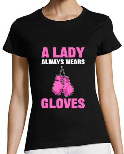 Camiseta mujer una dama siempre usa guantes de boxeo b - latostadora.com - Modalova