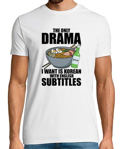 Camiseta hilarante drama coreano con subtítulos en inglés viendo amante humorístico kpop entusiasta del entre - latostadora.com - Modalova